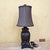 Asian Inspired Black & Brown Porcelain Medallion Table Lamp With Shade For Sale - Image 10 of 18