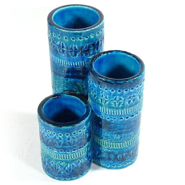 Italian Triple Ceramic Desk Organizer from Bitossi, 1960s. For Sale - Image 3 of 9