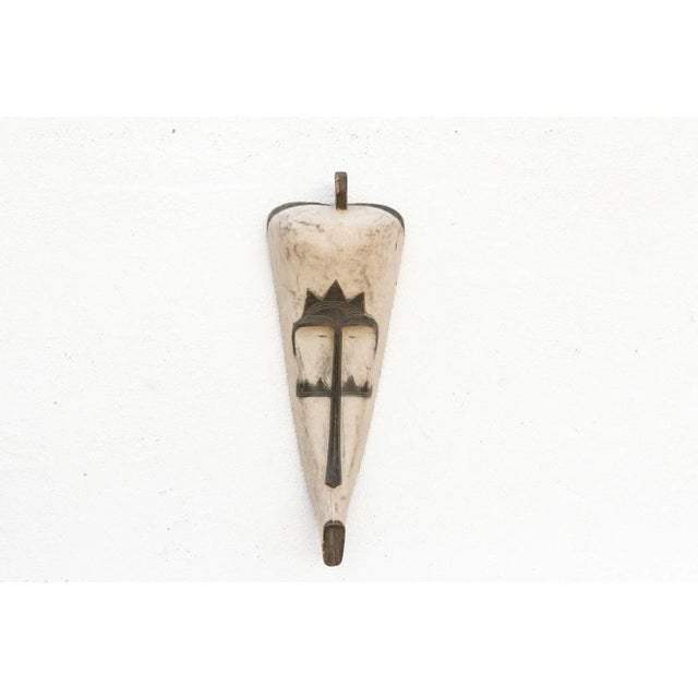 Contemporary The Crowned Spirit, Large Black & White Fang Mask For Sale - Image 3 of 8