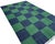Not Yet Made - Made To Order Handmade Woolen Flat Weave Rug, Forest Green and Greyish Blue Checker Board Dhurrie - 5'x8' For Sale - Image 5 of 12