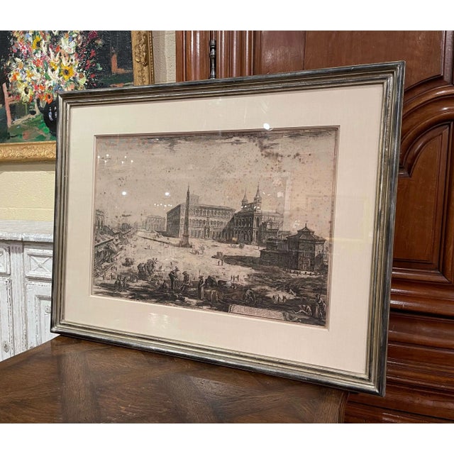 Decorate an office or study with this antique black and white engraving. Hand colored in Italy circa 1775, the large...