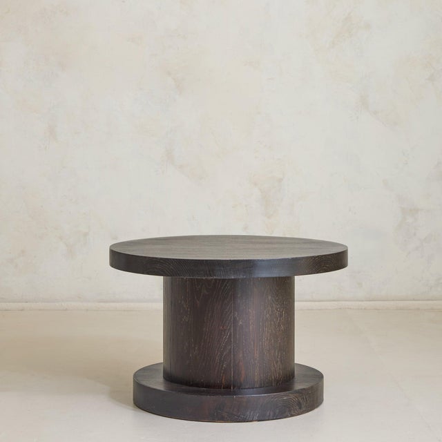 French Brown Cerused Oak Coffee Table, 1940s For Sale - Image 4 of 11