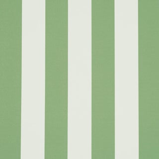 SAMPLE - Schumacher Emma Stripe Wallpaper In Apple Green For Sale