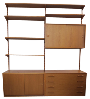 Wall Unit in Teak from FM Møbler, 1960s, Set of 12