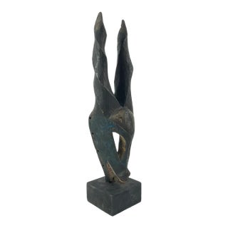 Early 20th Century Ogoni Wood Antelope Mask Cross River Nigeria MATTER COLLECTION For Sale