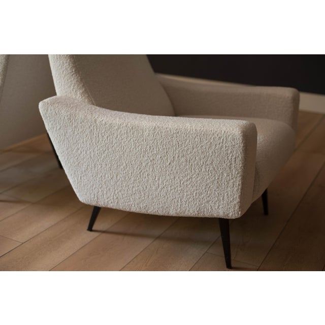 Mid Century Modern Bouclé French Club Lounge Chairs by Beka, 1950's For Sale - Image 10 of 14