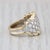 2010s 1.48ctw Diamond Cluster Ring 14k Yellow White Gold Sz 5.75 London Star Cocktail For Sale - Image 5 of 8