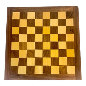 Vintage Arts & Crafts Boho Chic Chess-Checker Board With Storage.
