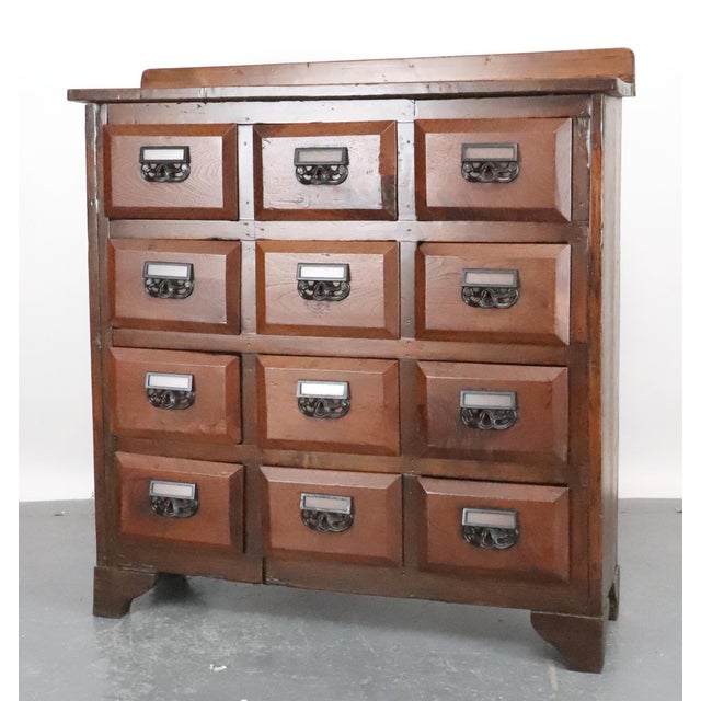 Wood 19th Century Pine & Black Walnut Apothecary Cabinet For Sale - Image 7 of 14