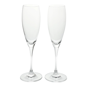 Waterford & Robert Mondavi Pair of Crystal Fluted Champagne Glasses