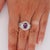 2.40 Carat No Heat Purple Sapphire & Diamond Gold Cocktail Ring, Size 7.25 For Sale In Miami - Image 6 of 8