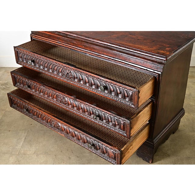 Italian 19th Century Carved Cedar Commode For Sale - Image 4 of 13
