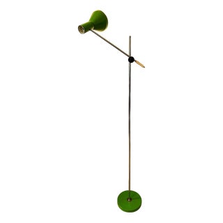 Mid-Century Apple Green Adjustable Floor Lamp For Sale