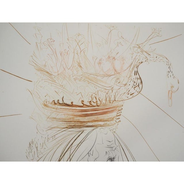 Salvador Dali, The Surrealist King, 1970, Original Signed Etching For Sale - Image 5 of 8