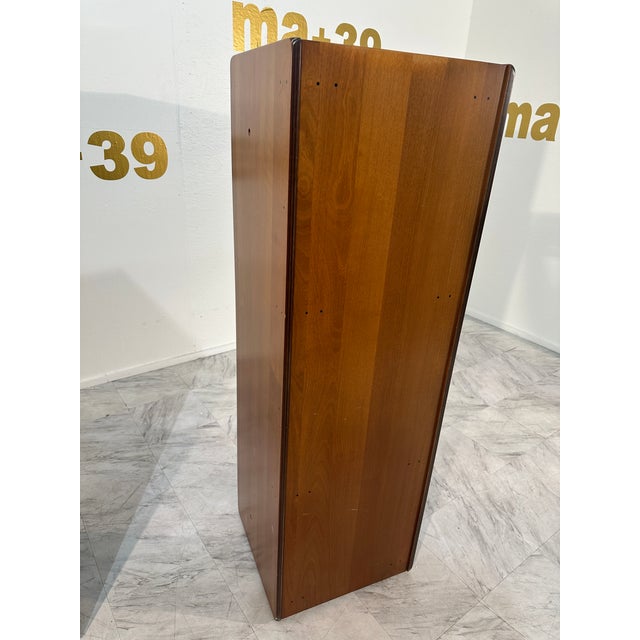 Brown Five Leather and Walnut Artona Chests of Drawers by Afra & Tobia Scarpa for Maxalto For Sale - Image 8 of 10