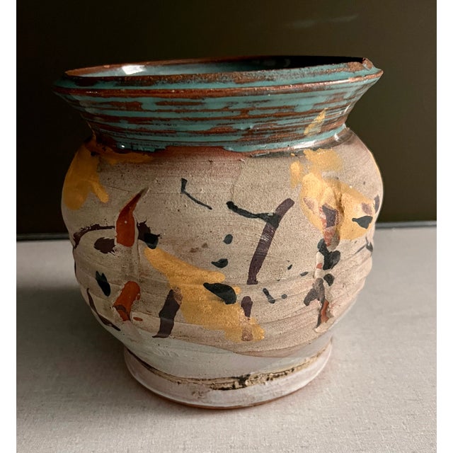 2010s Contemporary Multicolored Ceramic Vessel For Sale - Image 5 of 6
