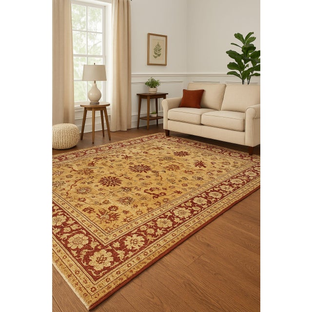 Textile Light Color Decorative Turkish Oushak Design Hand-Knotted Mohair Area Rug Carpet For Sale - Image 7 of 8