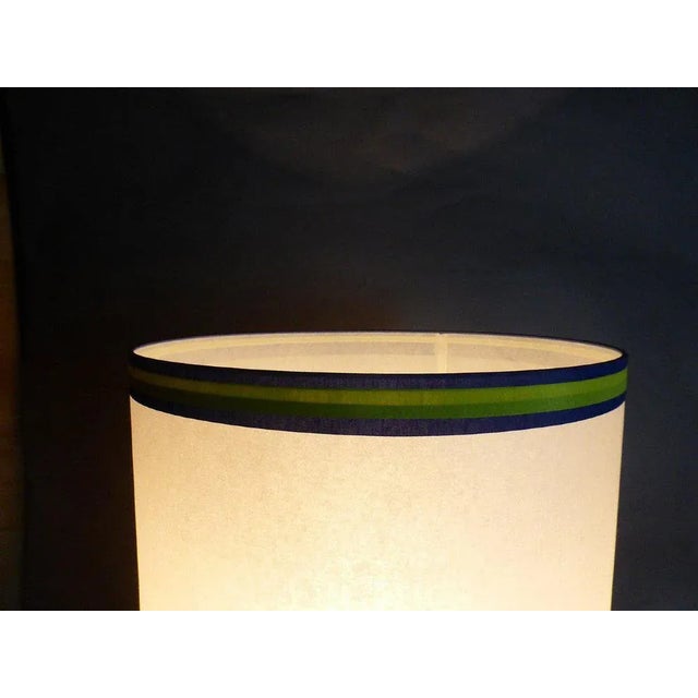 Antique White and Green Table Lamp For Sale - Image 3 of 9