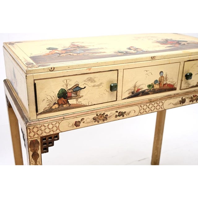 Antique Chinoiserie Lacquered Console Table, 1920s For Sale - Image 14 of 16
