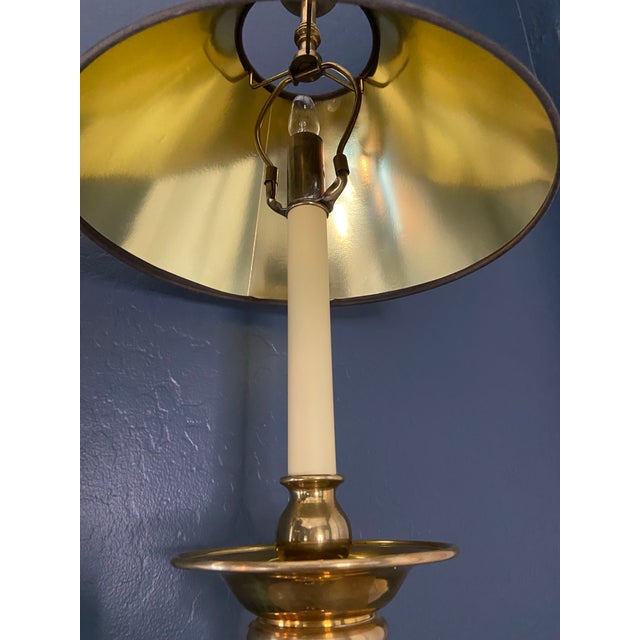 1970s 1970s Pair of Mid-Century Modern Italian Brass Buffet Lamps For Sale - Image 5 of 8