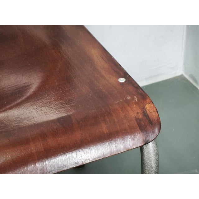Dutch Industrial Plywood 106 Chairs from Gispen, 1960s, Set of 6 For Sale - Image 13 of 18