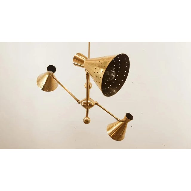 1960s Adjustable Sputnik Lamp with Perforated Cones For Sale - Image 5 of 18