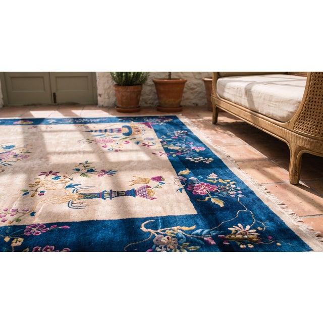 1920s Chinese Art Deco Carpet For Sale - Image 10 of 12