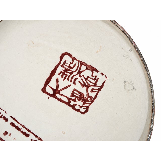 1980s Large Chinese Porcelain Jardinière Planter With Bird & Floral Motifs on Decorative Stand For Sale - Image 11 of 11