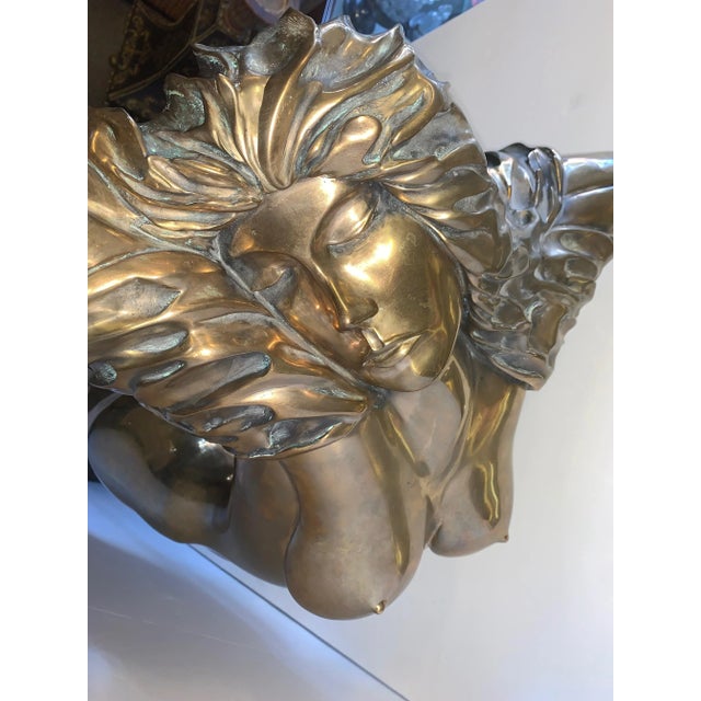 Bronze 1980s 'Windsong' Tom Bennett Figurative Female Signed Bronze Sculpture For Sale - Image 8 of 13
