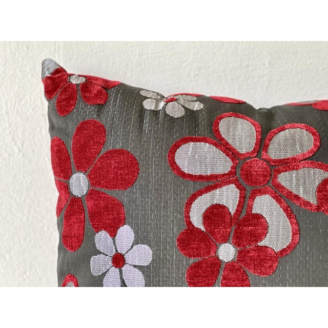 Black and Red Crimson Cushion For Sale - Image 10 of 14