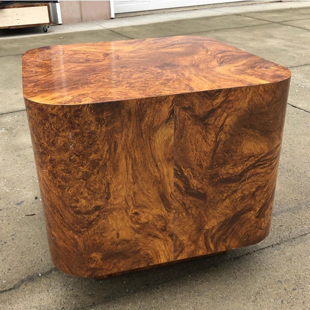 Milo Baughman Milo Baughman Burl Wood End Table or Coffee Table For Sale - Image 4 of 7