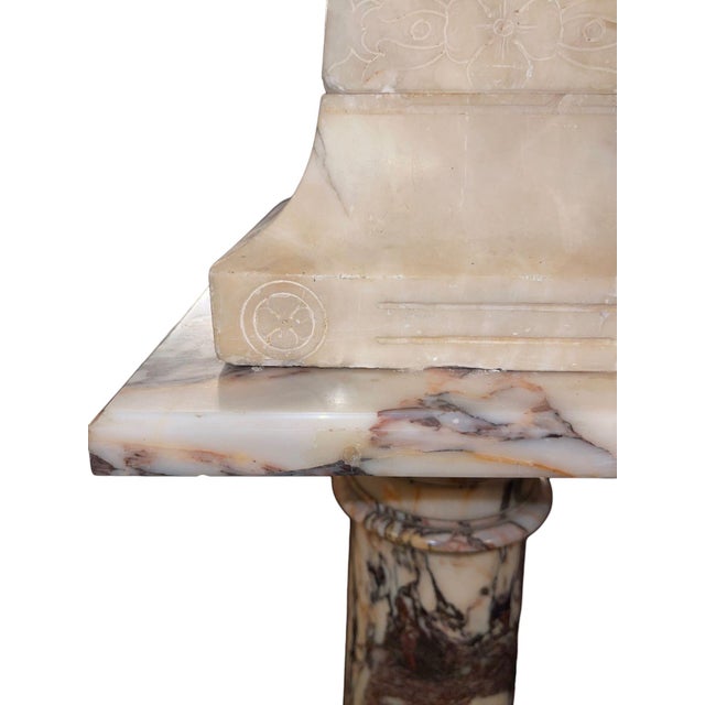 19th Century Italian Marble Bust of Sappho( Greek Lyric Poet) on Pedestal - Set of 2 For Sale - Image 10 of 10