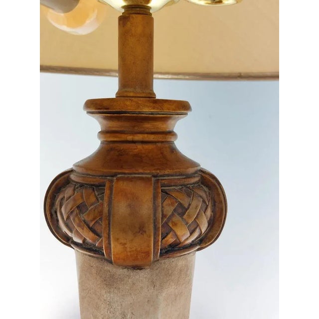 Stone Vintage Stone and Brass Table Lamp by Fine Art Lamps, Hialeah, USA For Sale - Image 7 of 11