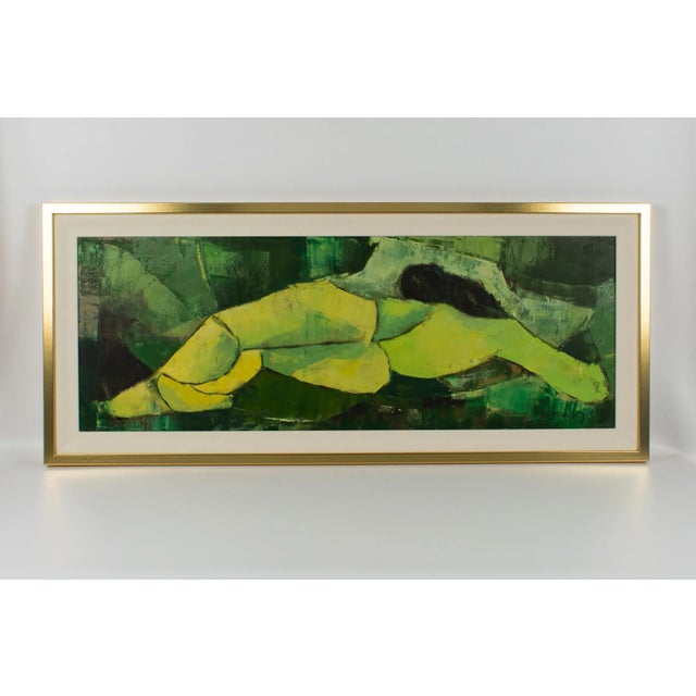 Edith Ferullo Mid Century Abstract Nude Oil on Canvas Painting by Edith Ferullo For Sale - Image 4 of 13