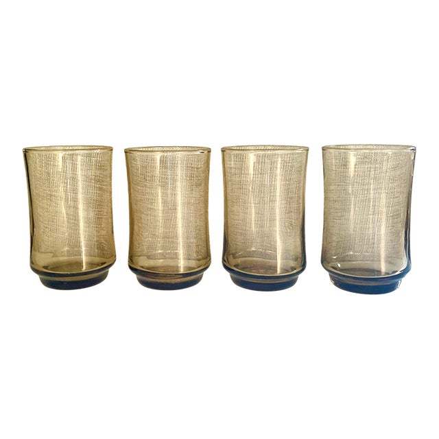 Vintage Midcentury Modern Libbey Tawny Glasses – Set of 4 For Sale