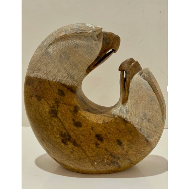Native American Ben Henry Sioux Nation Stone Sculpture – Eagle Form – Signed & Dated 1995 For Sale - Image 3 of 7