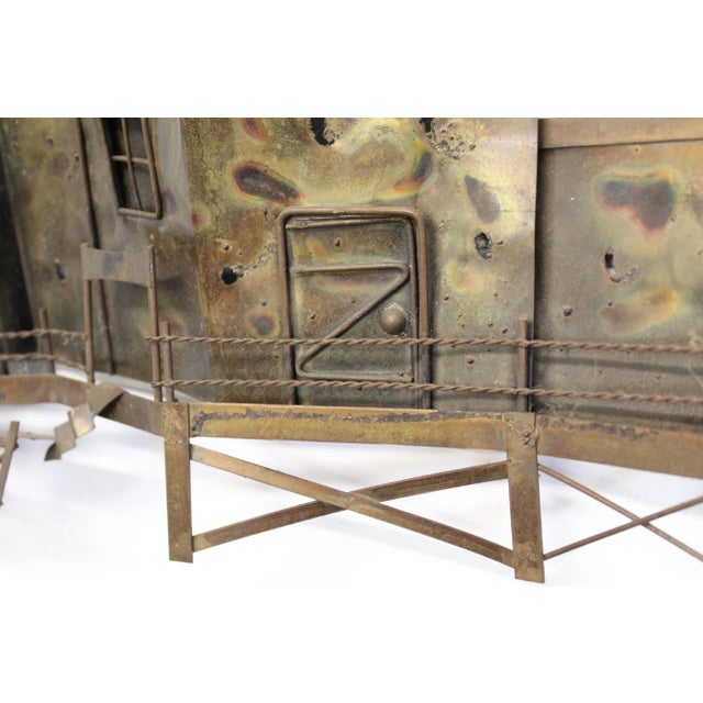 Jere Style Mid-Century Waterfront Scene Metal Wall Hanging For Sale - Image 11 of 13