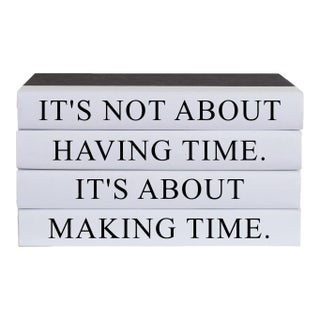 Decorative Books - Quote Book Stack - "Making Time" For Sale