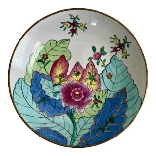 Tobacco Leaf Decorative Porcelain Plate / Shallow Japanese Porcelain Ware Bowl For Sale
