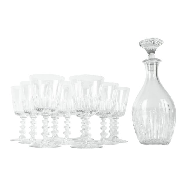 Vintage Baccarat Decanter & Glassware - Set of 13 For Sale