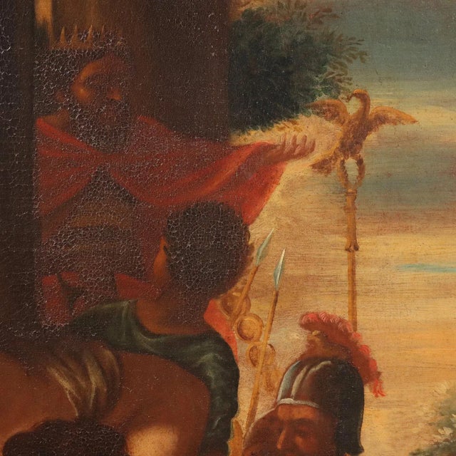 Roman School Artist, The Abduction of the Sabine Women, 1600s, Oil on Canvas For Sale - Image 4 of 13