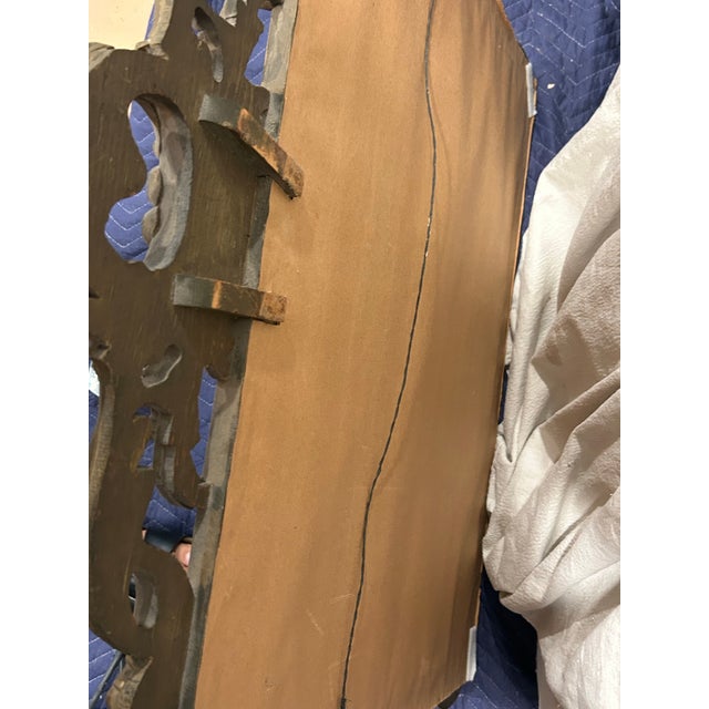 French 1920s Ornate Gold Wood Mirror For Sale - Image 3 of 12