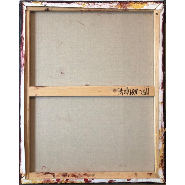 Louis Stettner, Rare Modernist Oil Painting Line Drawing Nude Man Louis Stettner, 2011 For Sale In Miami - Image 6 of 7