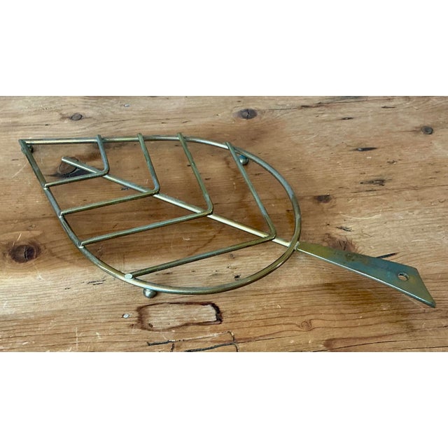 Vintage Italian Brass Leaf Trivet - 195 For Sale In West Palm - Image 6 of 12
