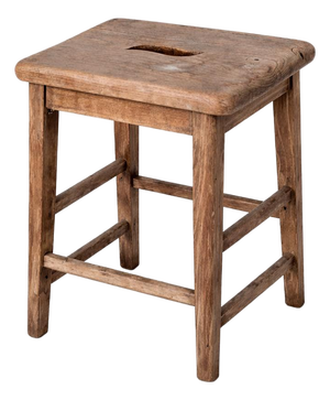 Rustic Oak and Pine Bar Stool