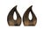 Mid-Century Modern Pair of Ben Seibel for Jenfred-Ware Brass "Flame" Bookends (c.1950) For Sale - Image 3 of 9