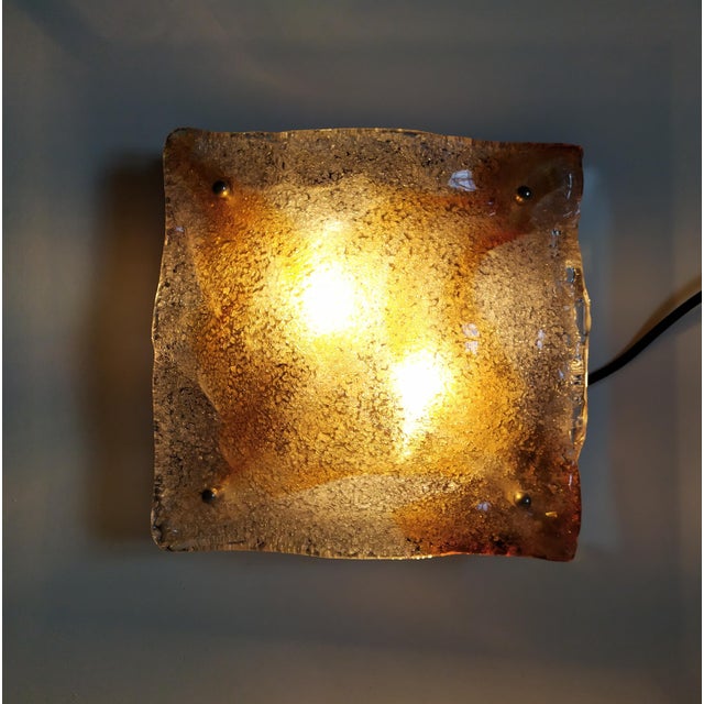 Murano Glass Wall Lights by Toni Zuccheri for Mazzega, 1970s, Set of 2 For Sale - Image 10 of 11