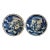 18th Century Dutch Delft Pottery Blue and White Figural Plates, A-Pair For Sale