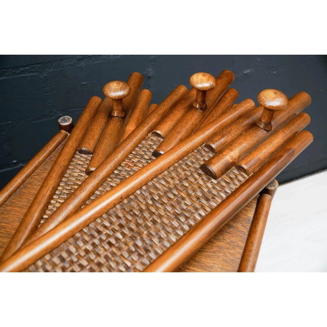 Wood Rattan Wardrobe Set, Italy, 1970s, Set of 6 For Sale - Image 7 of 10