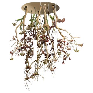 Manzanite Flower Power Chandelier with Murano Glass Beads from VGnewtrend For Sale